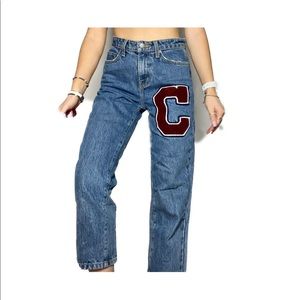 Carmar varsity letter jeans